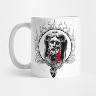 Greek God's Inner Soul with Flames and Heart Mug